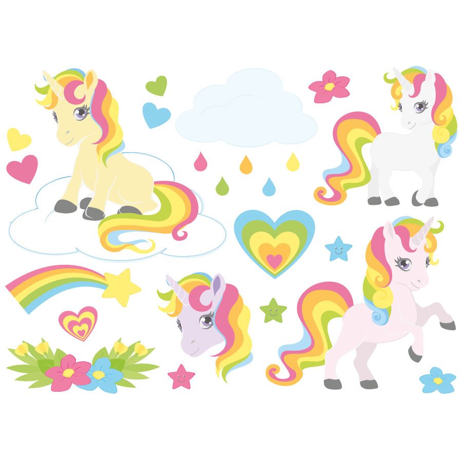 Unicorn stickarounds | Unicorn wall stickers | Stickerscape | UK