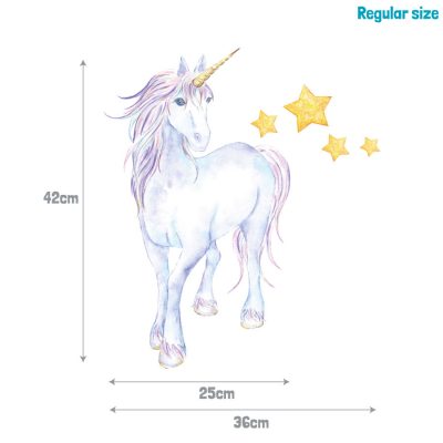 Mythical unicorn and stars wall sticker | Unicorn wall stickers | Stickerscape | UK