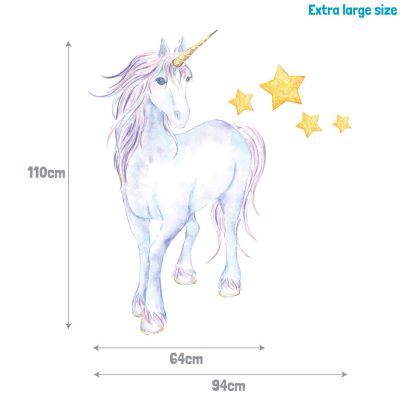 Mythical unicorn and stars wall sticker | Unicorn wall stickers | Stickerscape | UK