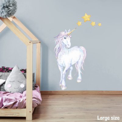 Mythical unicorn and stars wall sticker | Unicorn wall stickers | Stickerscape | UK
