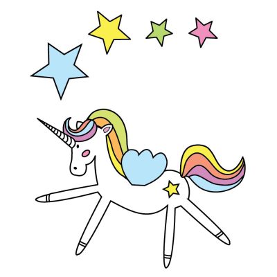 Unicorn and stars window stickers | Window stickers | Stickerscape | UK