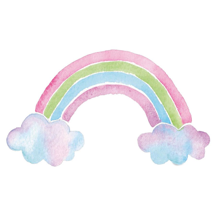 Watercolour rainbow wall sticker | Unicorn wall stickers | Stickerscape | UK