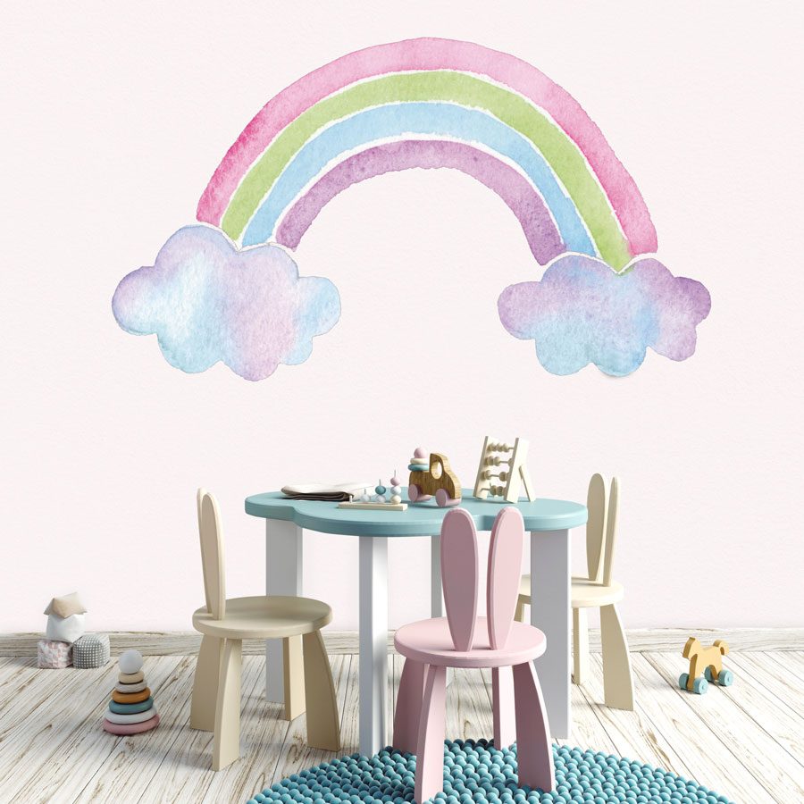 Watercolour rainbow wall sticker | Unicorn wall stickers | Stickerscape | UK