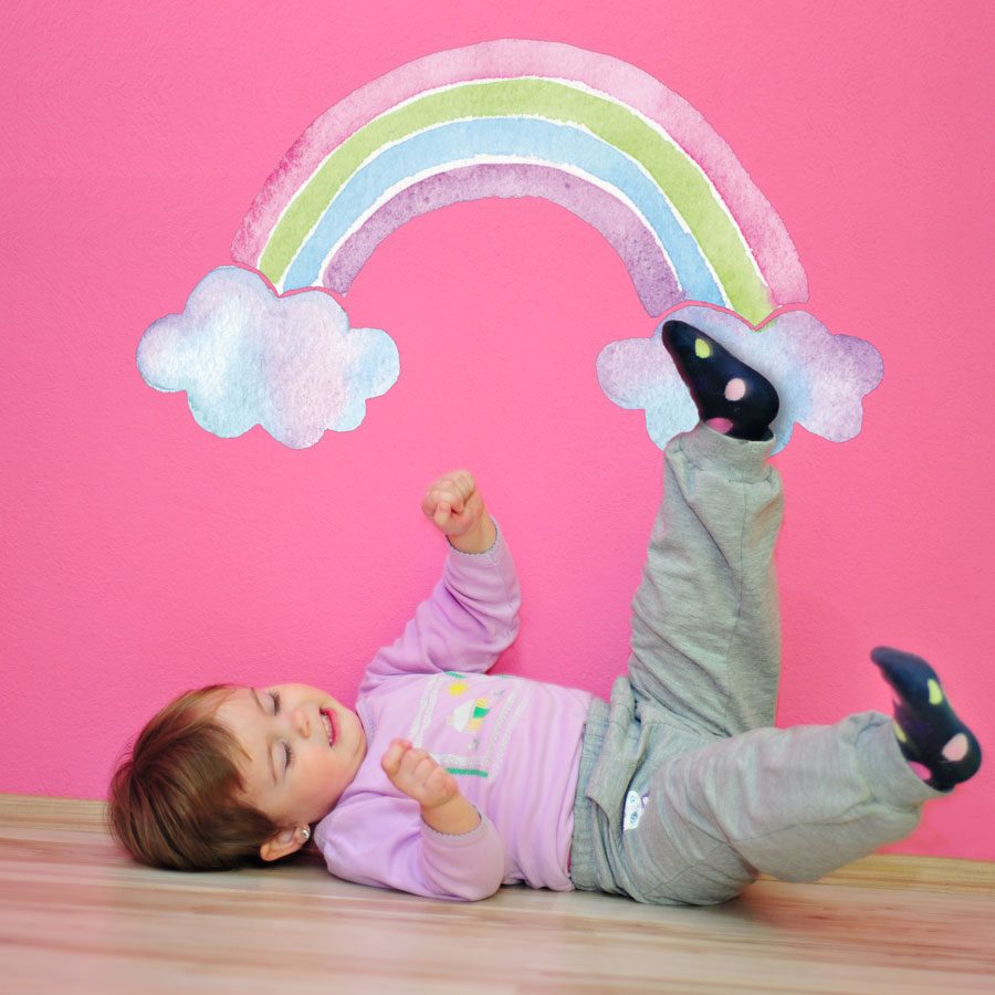 Watercolour rainbow wall sticker | Unicorn wall stickers | Stickerscape | UK