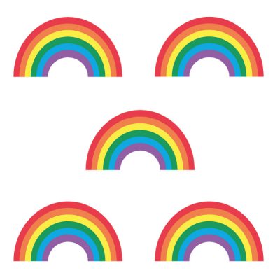 Rainbow stickaround wall stickers | Shape wall stickers | Stickerscape | UK