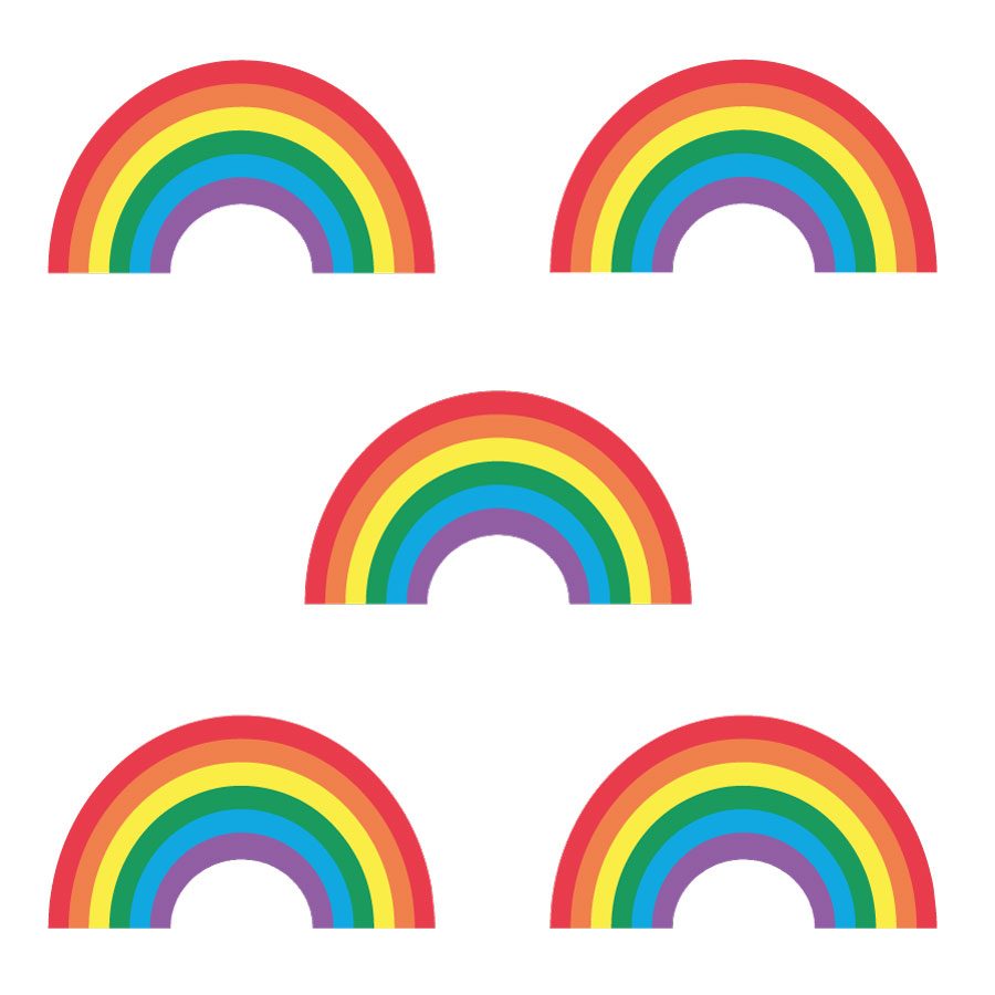 Rainbow stickaround wall stickers | Shape wall stickers | Stickerscape | UK