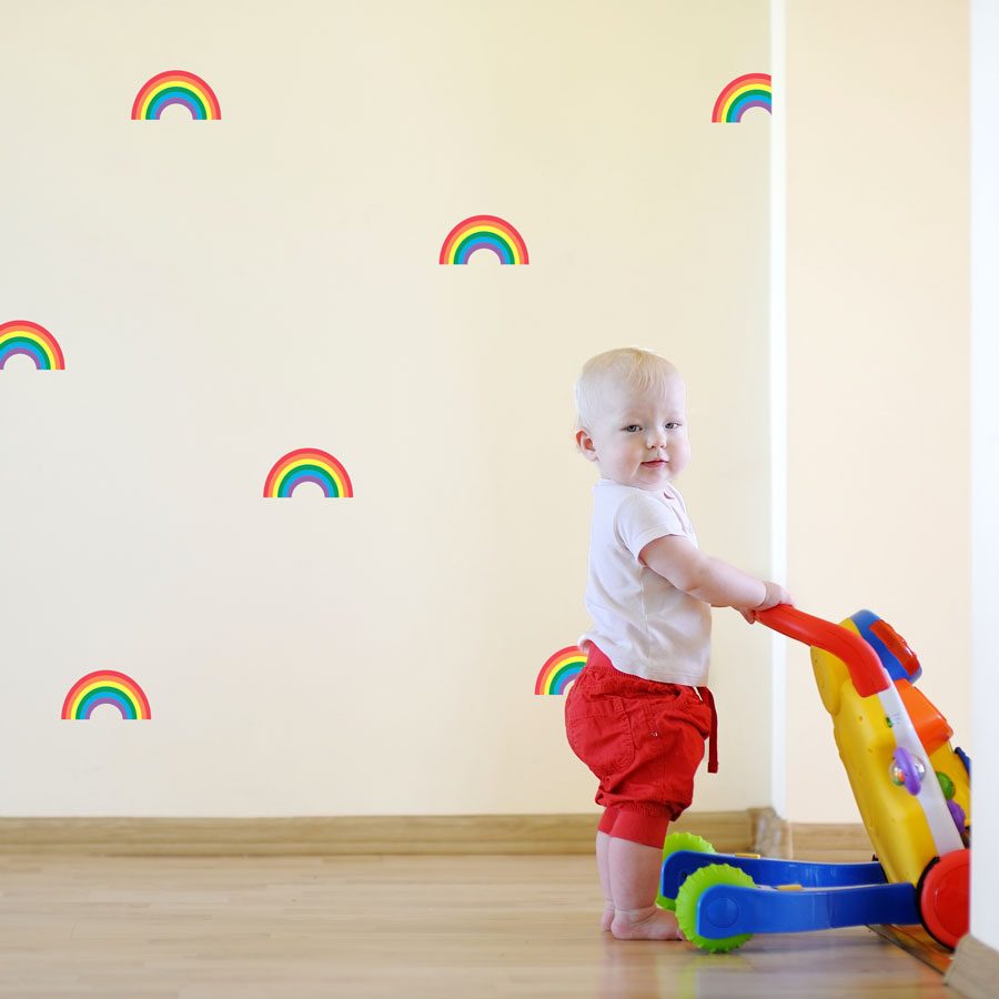 Rainbow stickaround wall stickers | Shape wall stickers | Stickerscape | UK