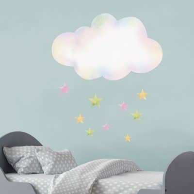 clouds with stars in regular size perfect for a girls bedroom