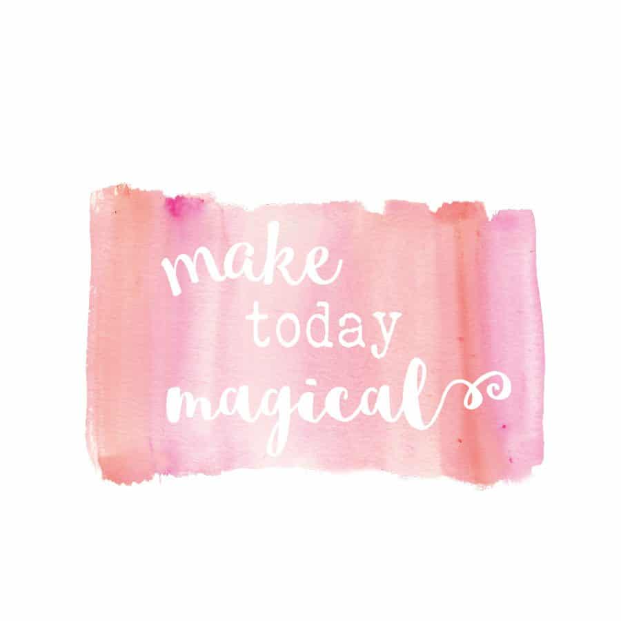 make today magical wall sticker splash on a white background