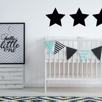 Black giant star wall stickers | Shape wall stickers | Stickerscape | UK