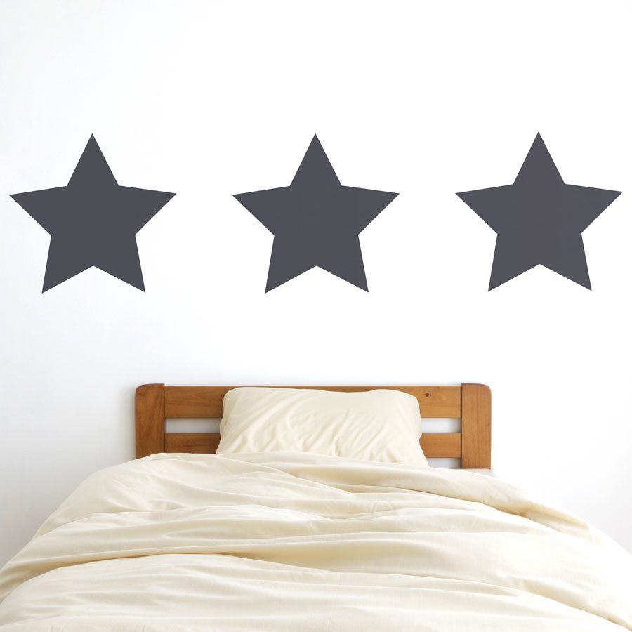 Dark grey giant star wall stickers | Shape wall stickers | Stickerscape | UK