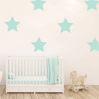 Aqua giant star wall sticker | Shape wall stickers | Stickerscape | UK