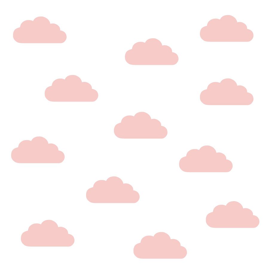 Confetti pink cloud wall stickers | Cloud wall stickers | Stickerscape | UK