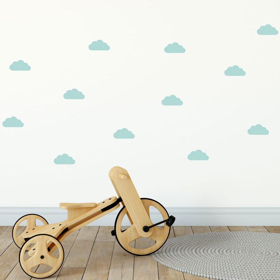 Aqua cloud wall stickers | Cloud wall stickers | Stickerscape | UK