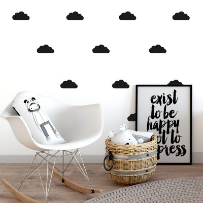 Black cloud wall stickers | Cloud wall stickers | Stickerscape | UK