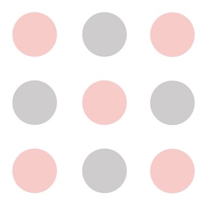 Pink and light grey circle wall stickers | Shape wall stickers | Stickerscape | UK