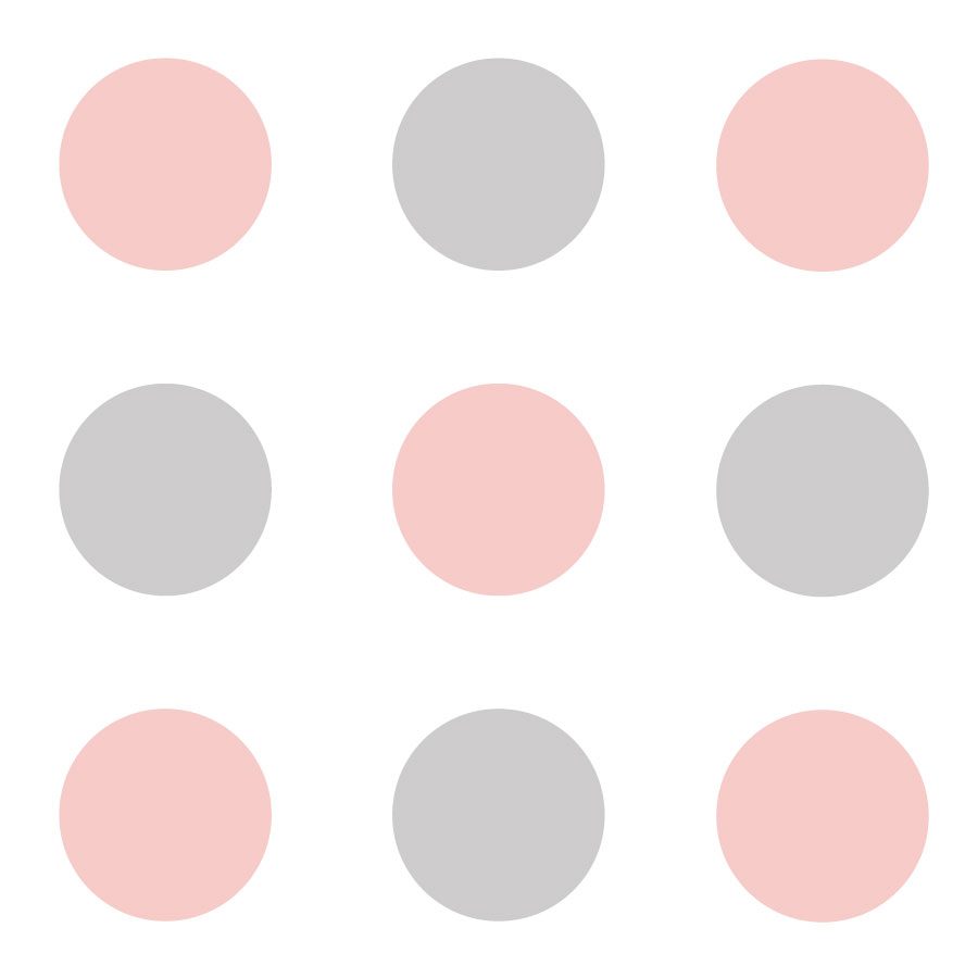 Pink and light grey circle wall stickers | Shape wall stickers | Stickerscape | UK