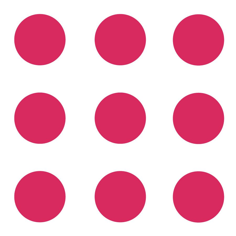 Hot pink circle wall stickers | Shape wall stickers | Stickerscape | UK
