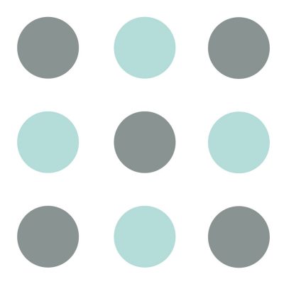 Grey and aqua circle wall stickers | Shape wall stickers | Stickerscape | UK