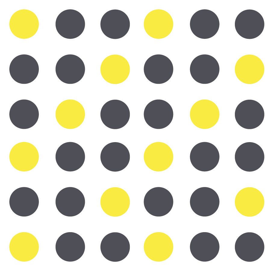 Dark grey and yellow spot wall stickers | Shape wall stickers | Stickerscape | UK