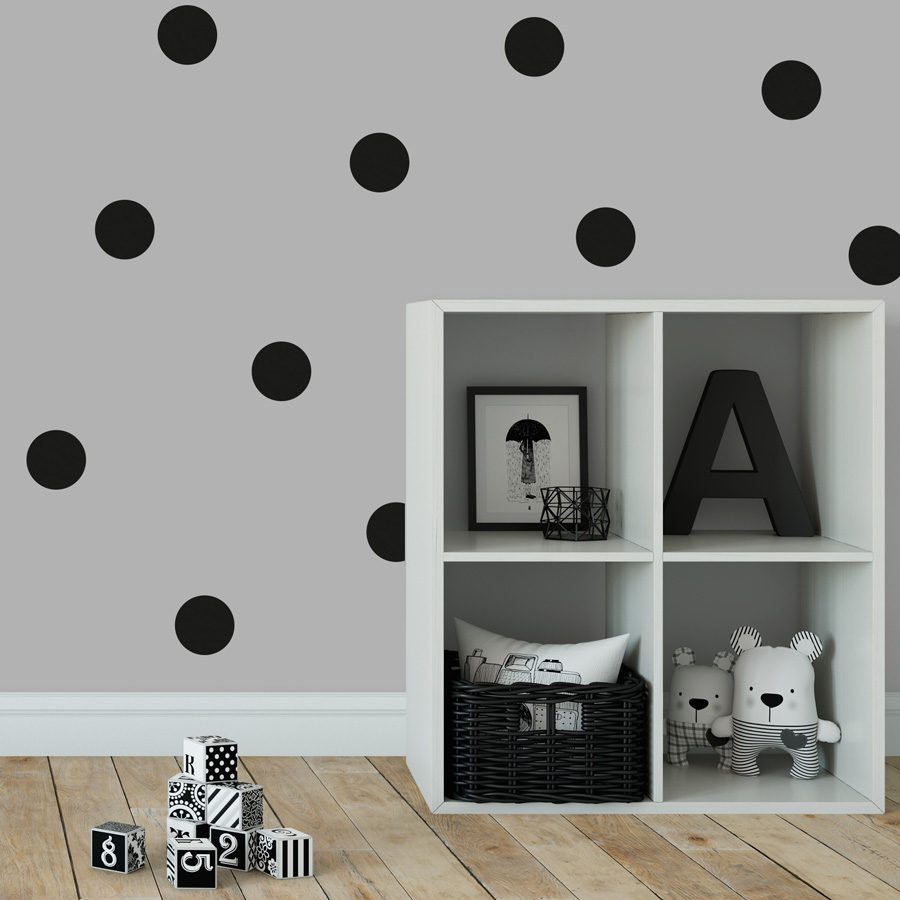 Black spot wall stickers | Shape wall stickers | Stickerscape | UK