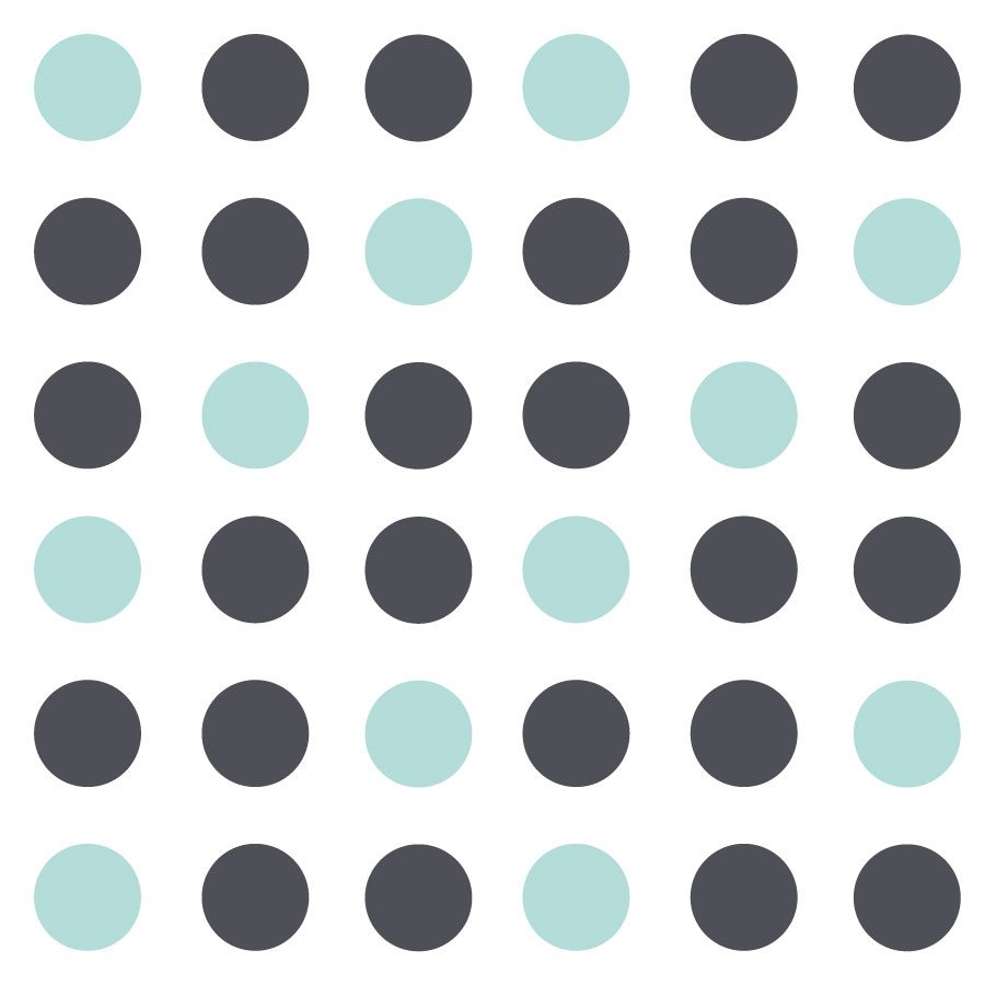 Dark grey and aqua spot wall stickers | Shape wall stickers | Stickerscape | UK