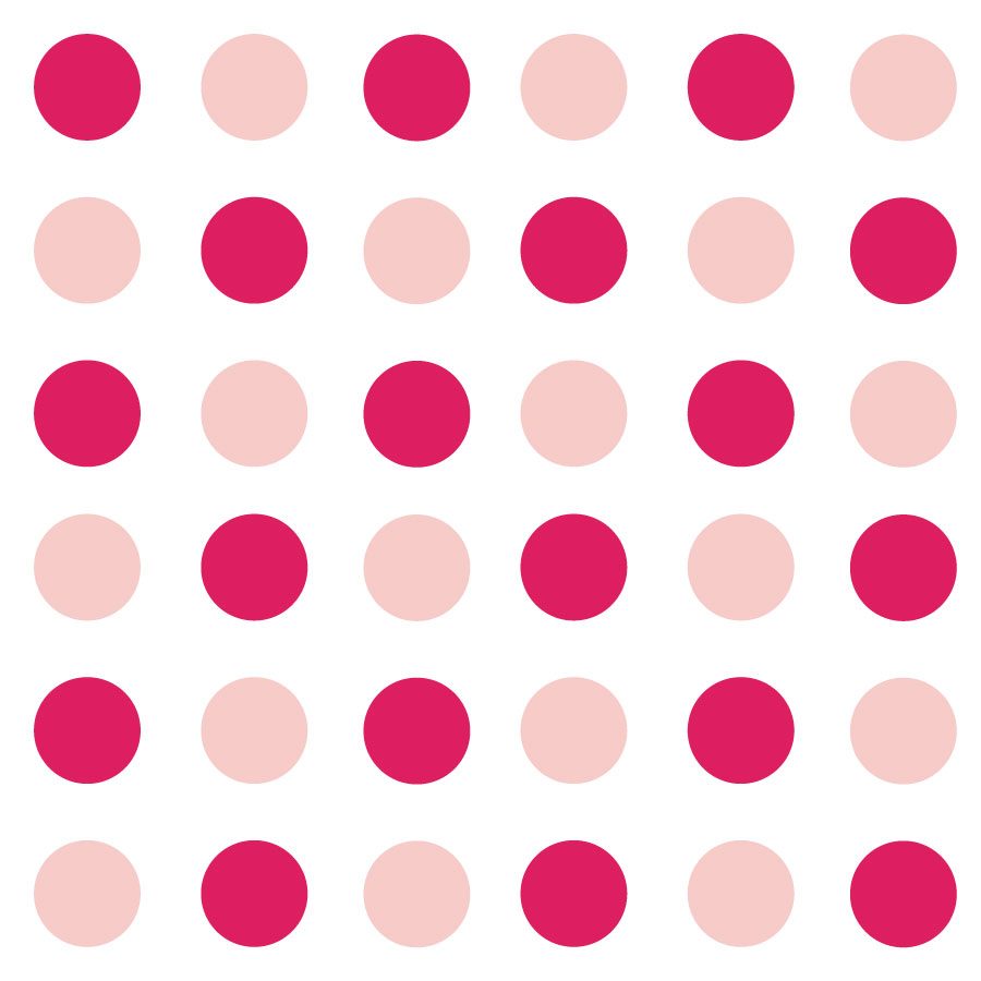 Hot pink and light pink spot wall stickers | Shape wall stickers | Stickerscape | UK