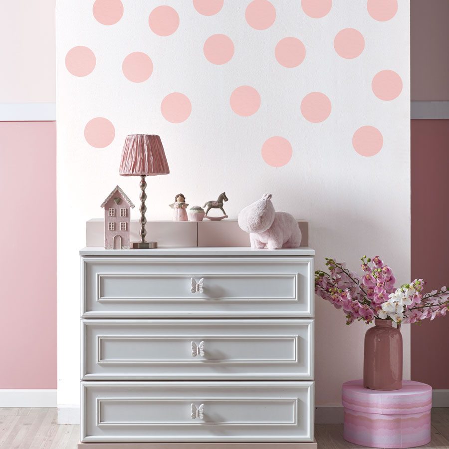 Pink spot wall stickers | Shape wall stickers | Stickerscape | UK