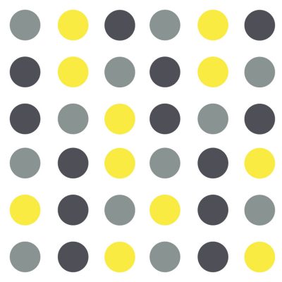 Grey, dark grey and yellow spot wall stickers | Shape wall stickers | Stickerscape | UK