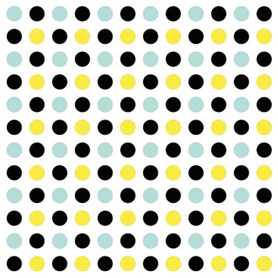 Black, yellow and aqua dot wall stickers | Shape wall stickers | Stickerscape | UK