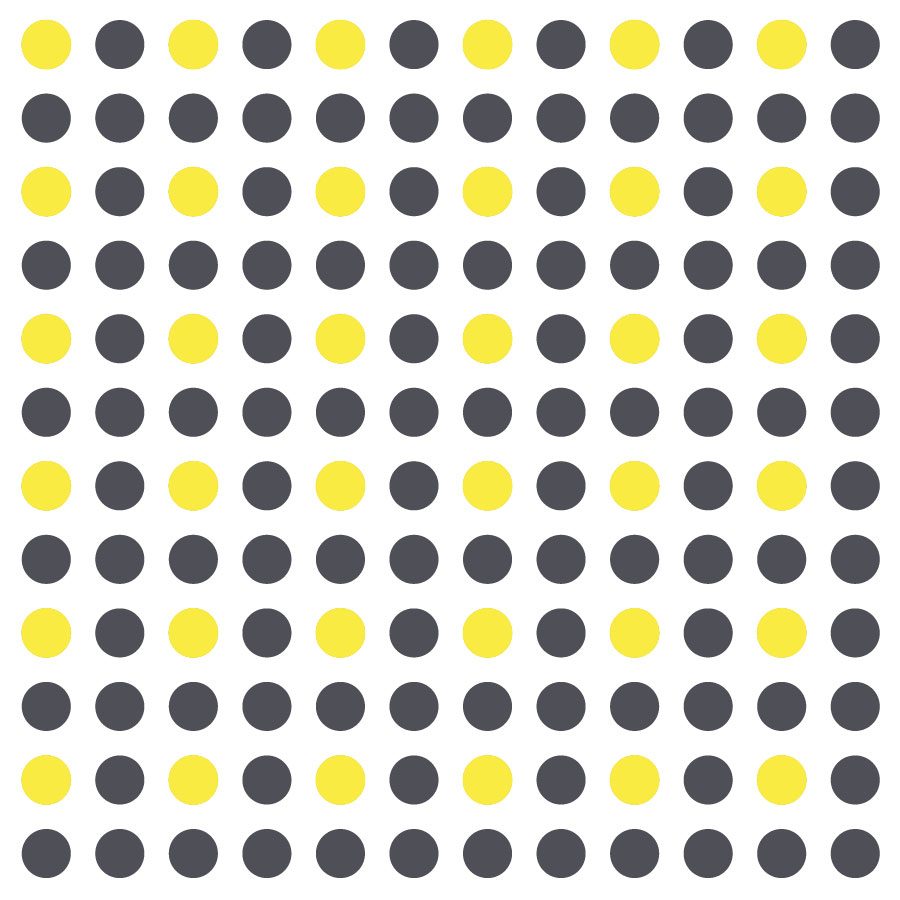 Dark grey and yellow dot wall stickers | Shape wall stickers | Stickerscape | UK