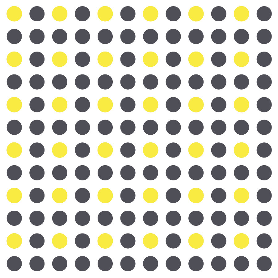 Dark grey and yellow dot wall stickers | Stickerscape | UK