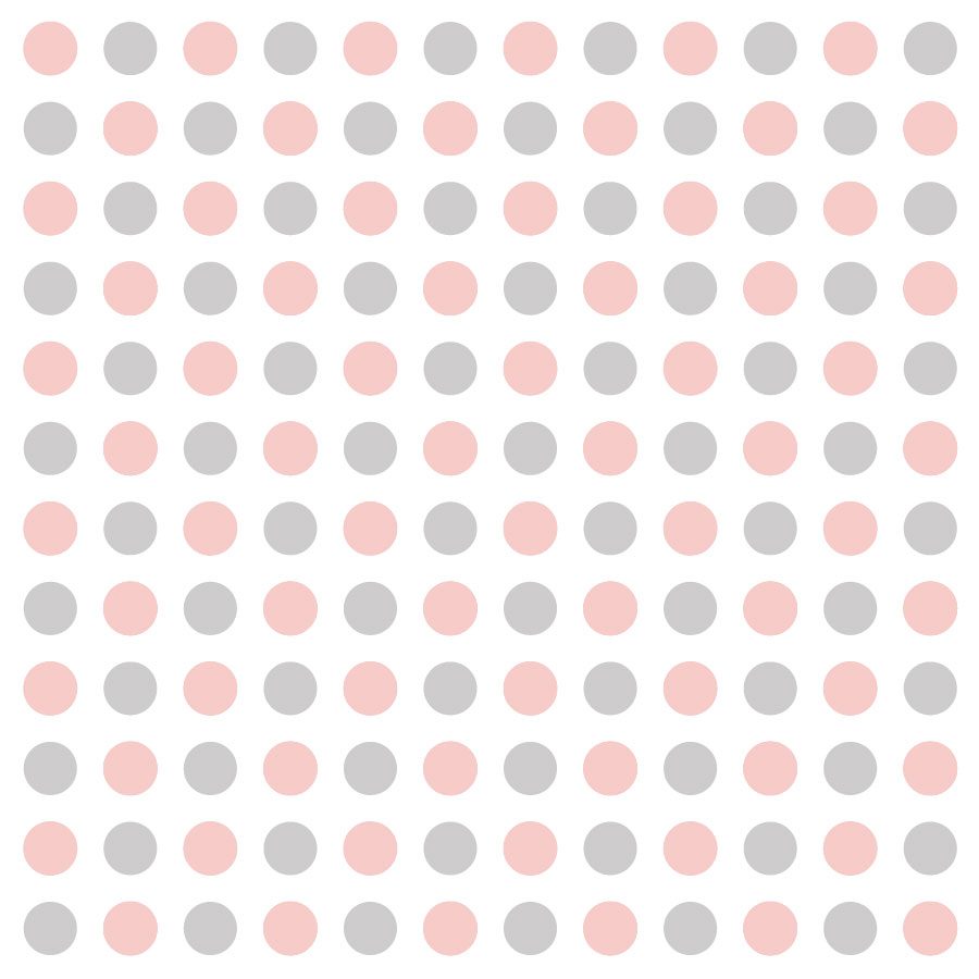 Pink and light grey dot wall stickers | Shape wall stickers | Stickerscape | UK
