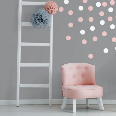 Pink and white dot wall stickers | Shape wall stickers | Stickerscape | UK