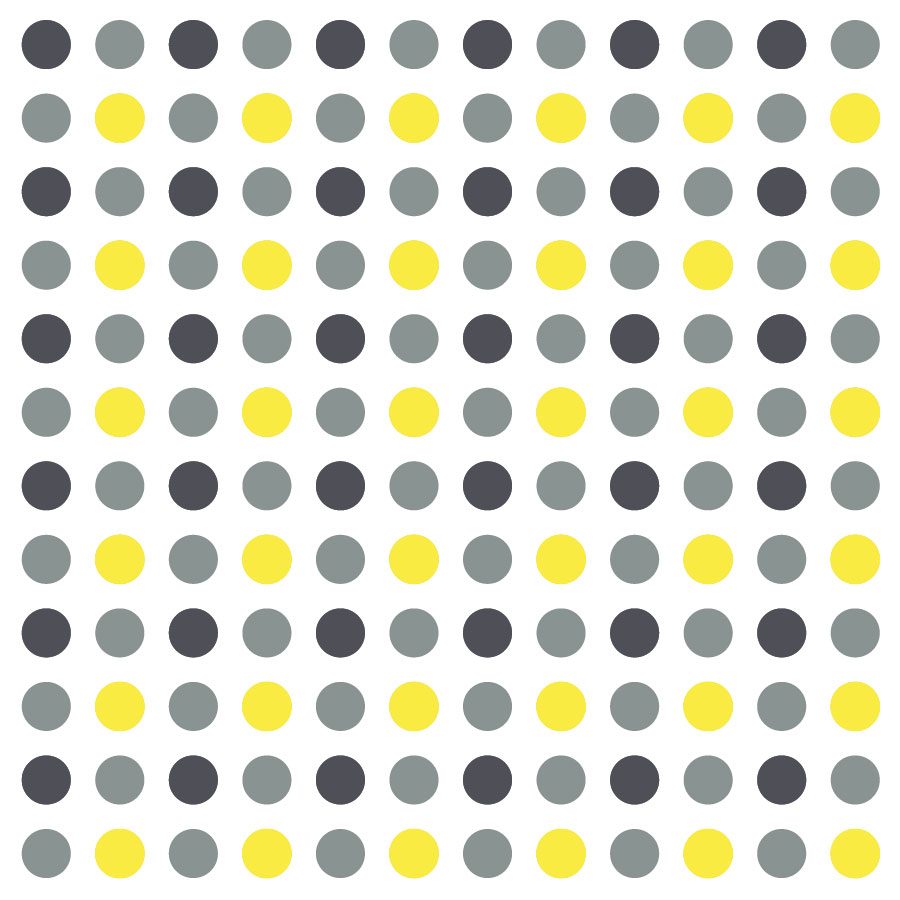 Grey, dark grey and yellow dot wall stickers | Shape wall stickers | Stickerscape | UK