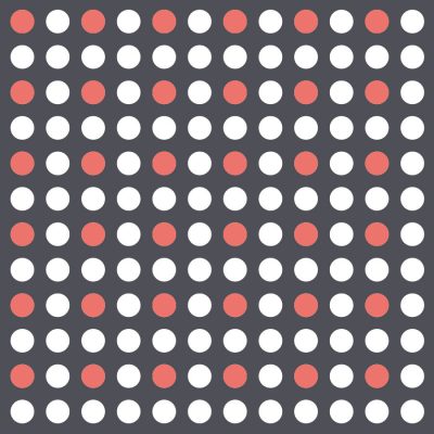 White and coral dot wall stickers | Shape wall stickers | Stickerscape | UK