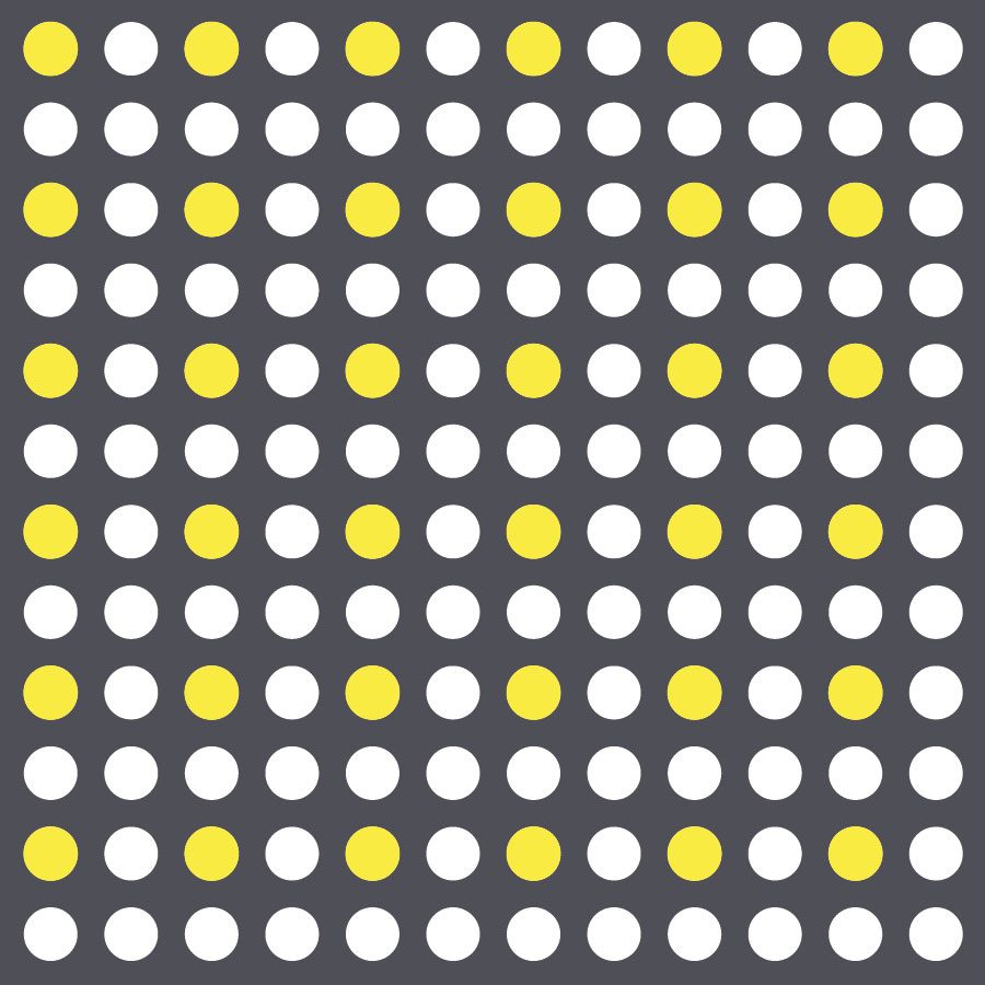 White and yellow dot wall stickers | Shape wall stickers | Stickerscape | UK