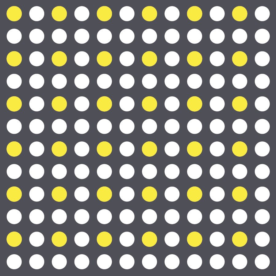 White and yellow dot wall stickers | Shape wall stickers | Stickerscape | UK