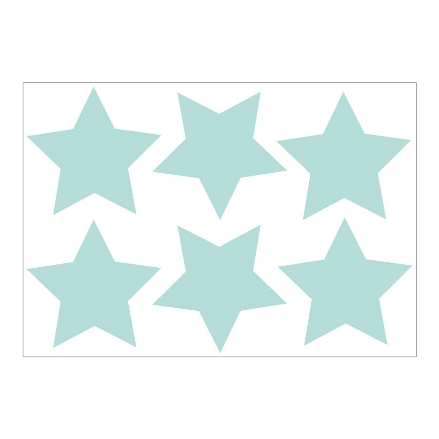 Aqua star wall stickers | Shape wall stickers | Stickerscape | UK