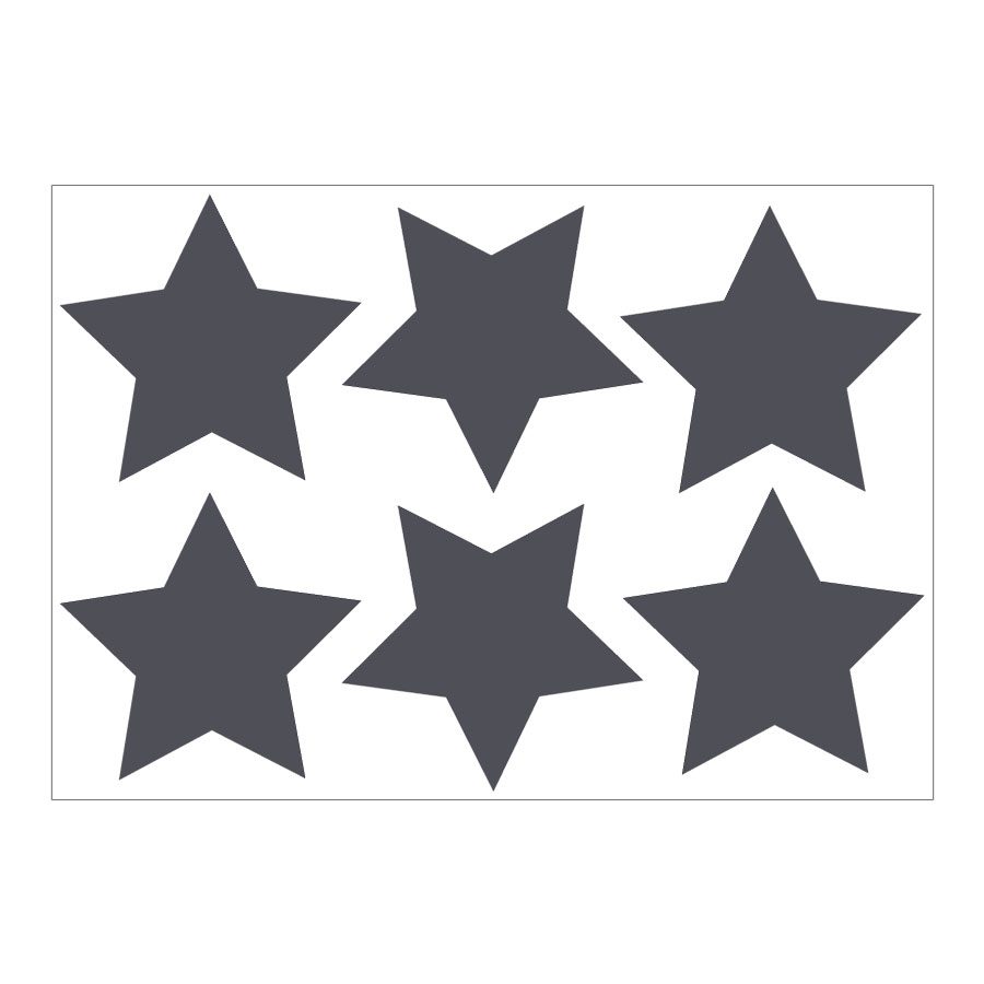 Dark grey star wall stickers | Shape wall stickers | Stickerscape | UK