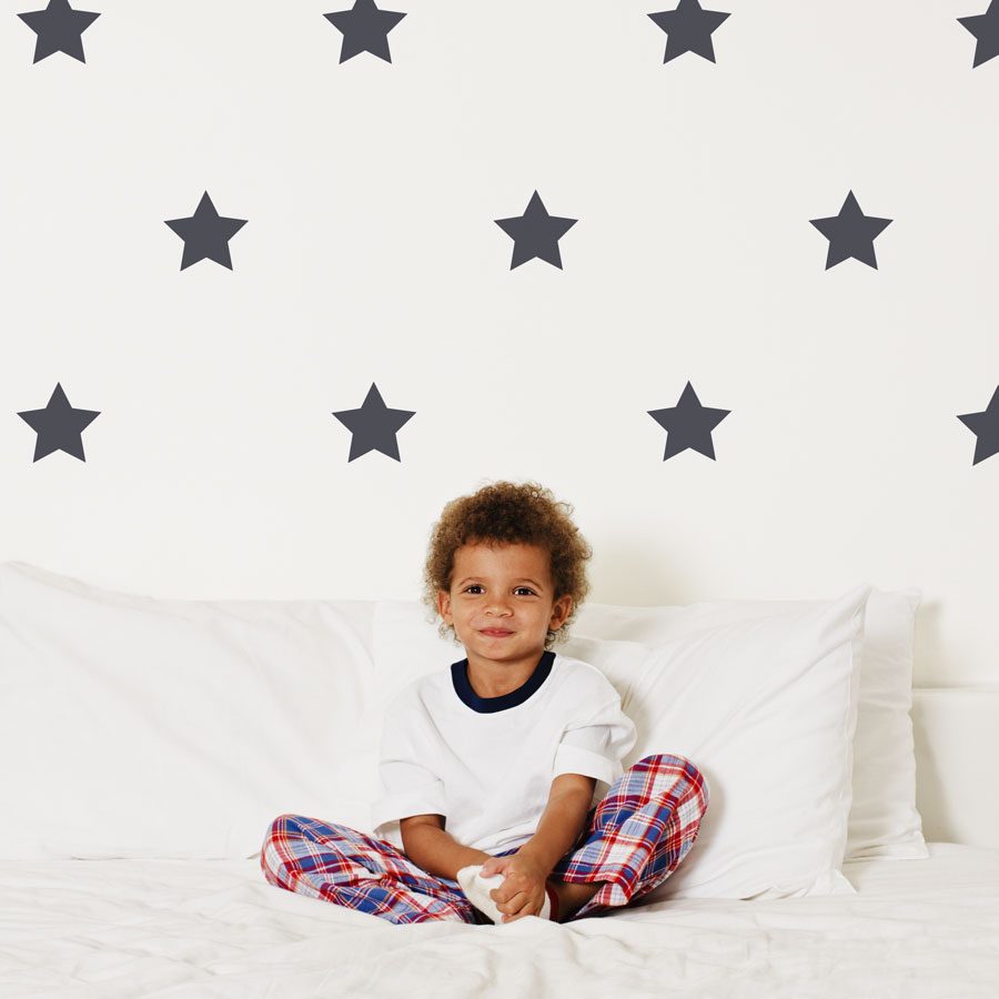 Dark grey star wall stickers | Shape wall stickers | Stickerscape | UK