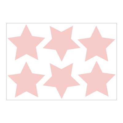 Pink star wall stickers | Shape wall stickers | Stickerscape | UK