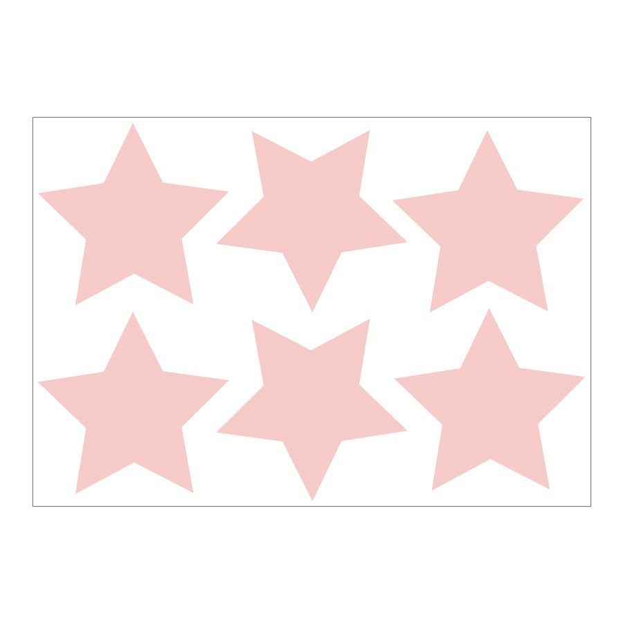 Pink star wall stickers | Shape wall stickers | Stickerscape | UK