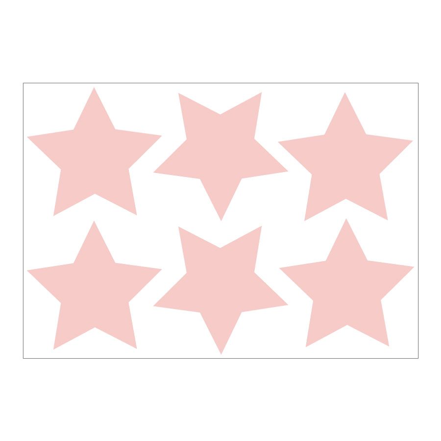 Pink star wall stickers | Shape wall stickers | Stickerscape | UK