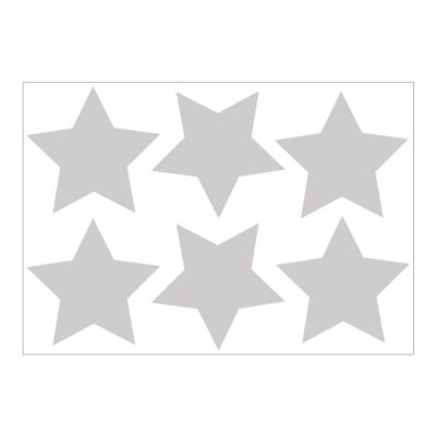 Light grey star wall stickers | Shape wall stickers | Stickerscape | UK