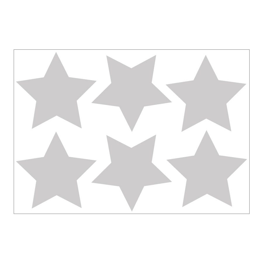 Light grey star wall stickers | Shape wall stickers | Stickerscape | UK