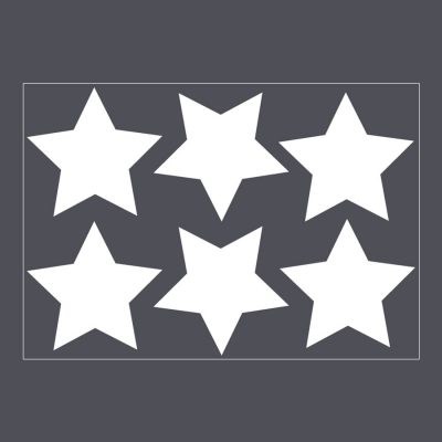 White star wall stickers (Large size) | Shape wall stickers | Stickerscape | UK