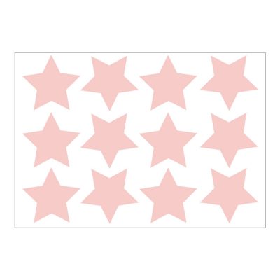 Pink star wall stickers | Shape wall stickers | Stickerscape | UK