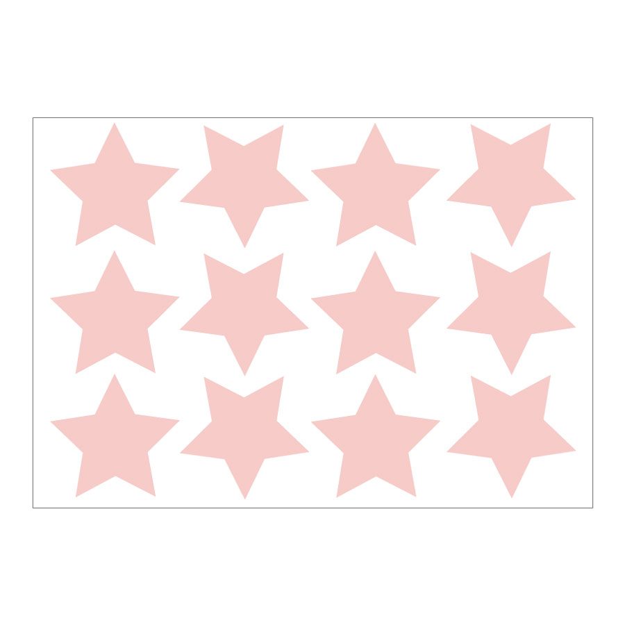 Pink star wall stickers | Shape wall stickers | Stickerscape | UK