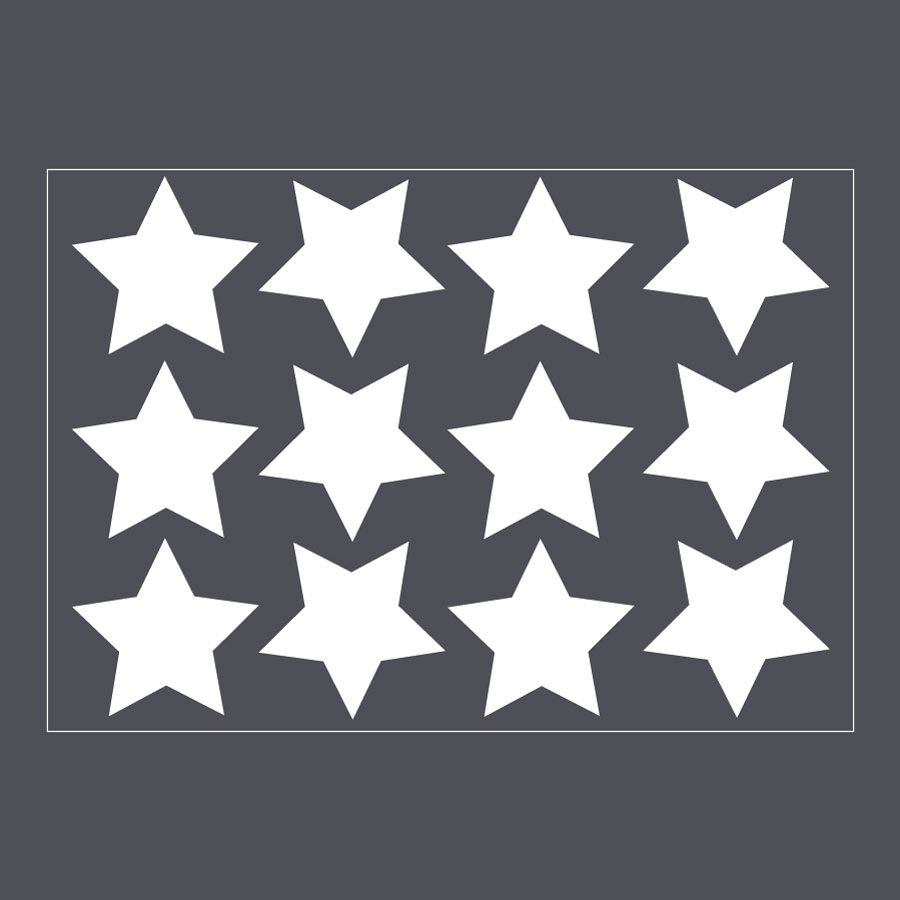 White star wall stickers (Regular size) | Shape wall stickers | Stickerscape | UK